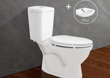 Combo Bồn cầu + chậu giá chỉ hơn 1 triệu